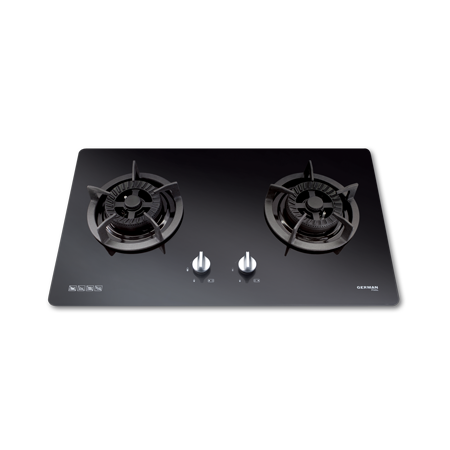 German Pool 德國寶 GP12-2-LG 75厘米 嵌入式雙頭煤氣煮食爐 (黑色)