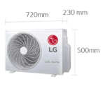 LG 樂金 R32雪種雙迴轉變頻分體式冷氣機 (附無線遙控器) 1匹 HS-09IPX