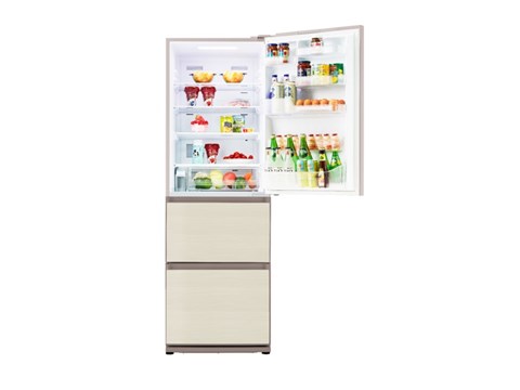 Panasonic 樂聲 ECONAVI智慧節能三門雪櫃香檳金色 NR-C370GH/N3