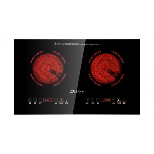SANKI 日本山崎 SK-JD2080 嵌入式雙頭電陶爐