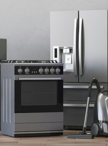 Home appliances. Household kitchen technics in appartments.