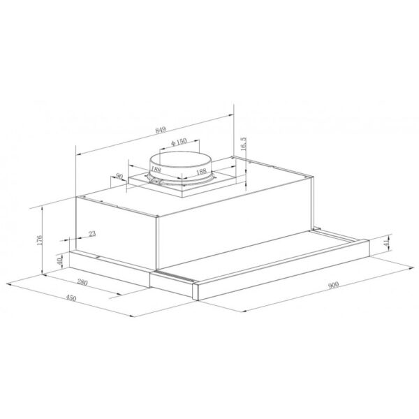 CANDY 金鼎 CBT9240/3X 90cm 拉趟式式抽油煙機