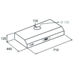 Kuzzo 德國德信 KX-TURBO-700 71厘米 電熱除油易拆式抽油煙機 (LED燈)
