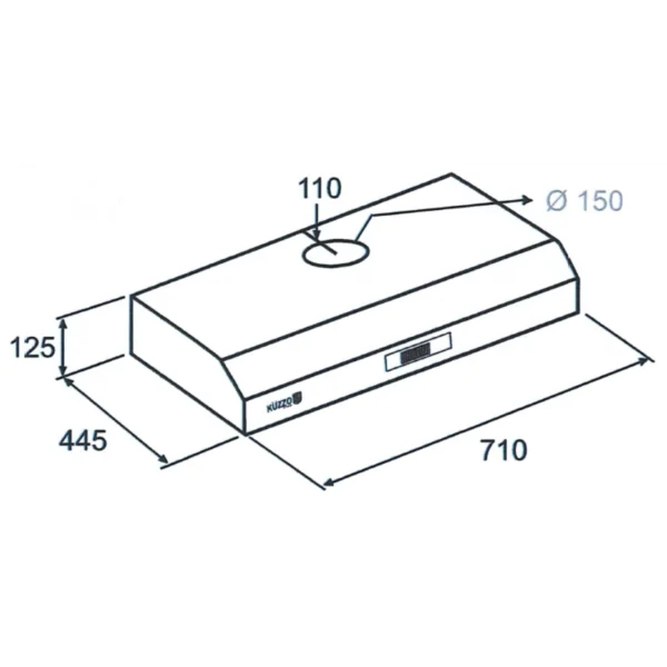 Kuzzo 德國德信 KX-TURBO-700 71厘米 電熱除油易拆式抽油煙機 (LED燈)