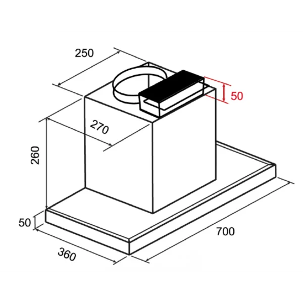 Kuzzo 德國德信 NEU728i 70厘米 歐陸嵌入式抽油煙機