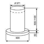 Kuzzo 德國德信 PONTIUS688IR 60厘米 1080m³/h 島式抽油煙機