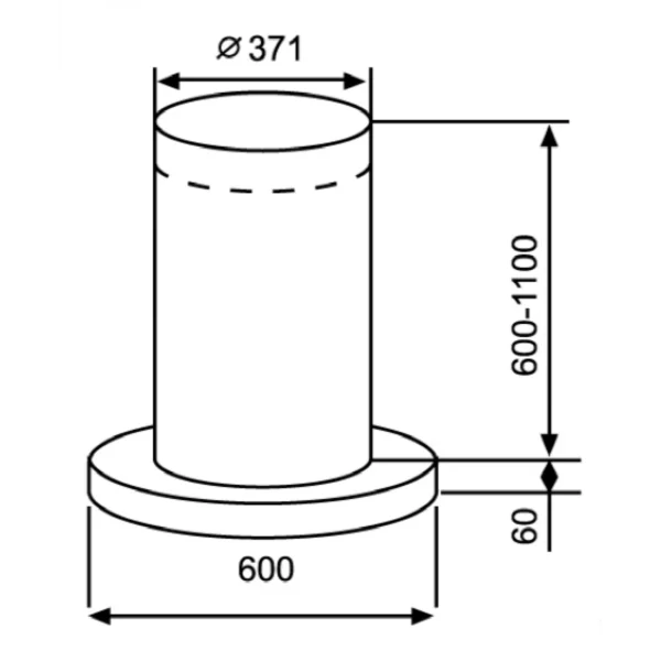 Kuzzo 德國德信 PONTIUS688IR 60厘米 1080m³/h 島式抽油煙機